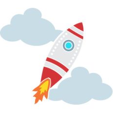 rocket in the sky