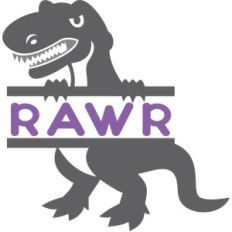 split t-rex dinosaur rawr