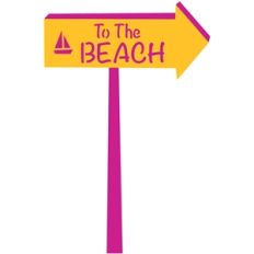 to the beach sign