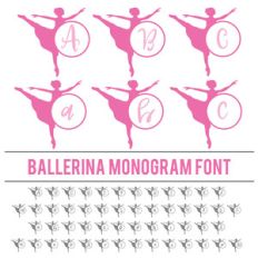 ballerina monogram font