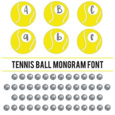 tennis ball monogram font