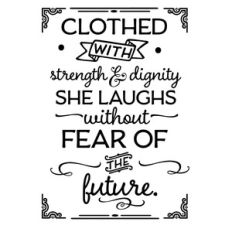 she is clothed with strength and dignity