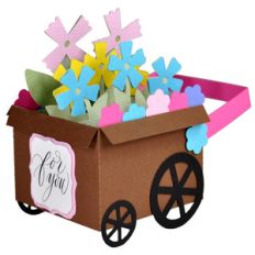 3d flower cart decoration
