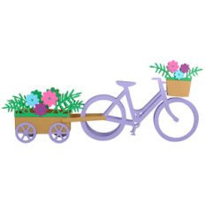 3d bicycle with flowers decoration
