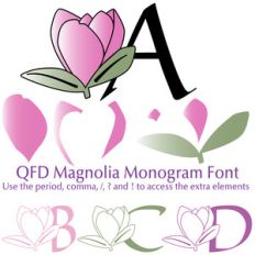qfd magnolia monogram font