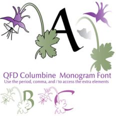 qfd columbine monogram font