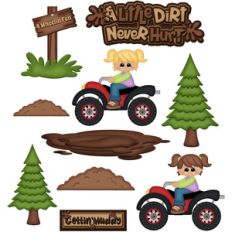 4 wheeler atv girl a little dirt never hurt