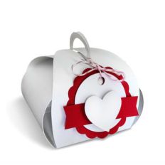 gift box with circle tag