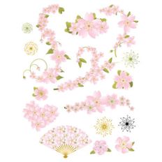 pale pink cherry blossom planner stickers