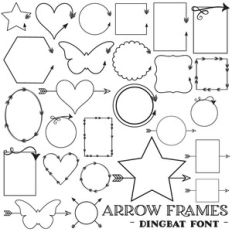 arrow frames dingbat font