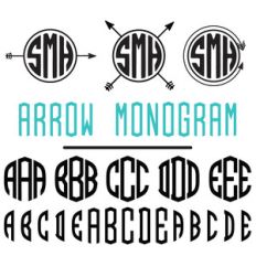arrow monogram font