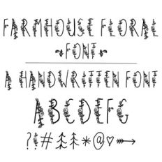 farmhouse floral font