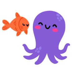 octopus and fish