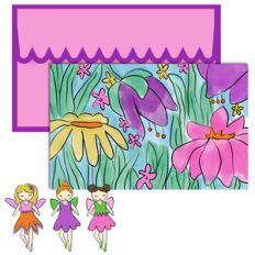 paper doll scene set - fairy