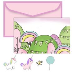 paper doll scene set - unicorn