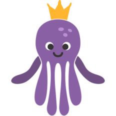 octopus and crown