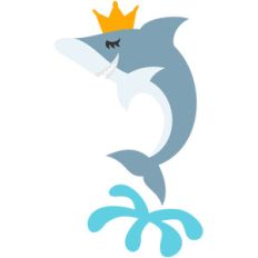 shark and crown