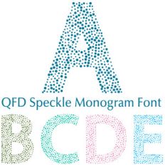 qfd speckle monogram font