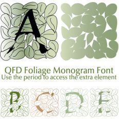 qfd foliage monogram font