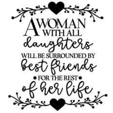 a woman with all daughters