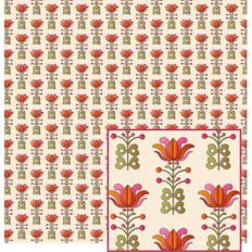 colorful folk art flower