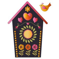 folk art-look birdhouse