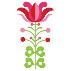 folk art-look flower