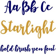 starlight bold brush pen font