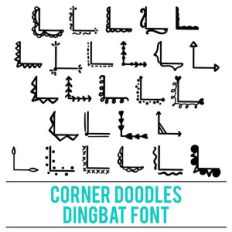 corner doodles dingbat font