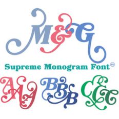 sg supreme monogram font