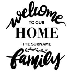 wood welcome sign