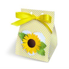 milk carton gift box with 3d sunflower