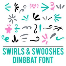 swirls and swooshes dingbat font