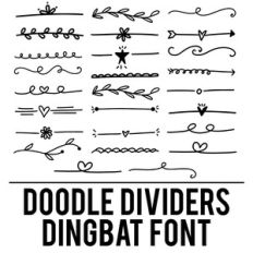 doodle dividers dingbat font