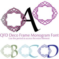 qfd deco frame monogram font