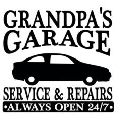 grandpa's garage sign