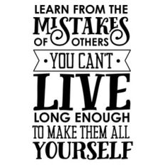 learn from the mistakes of others