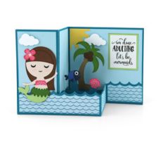 pop up box card mermaid