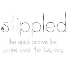 cg stippled font