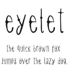 cg eyelet font