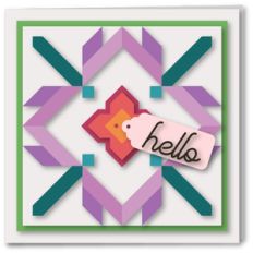 dragonfly wingtip quilt block 5x5 card