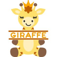 split giraffe and crown