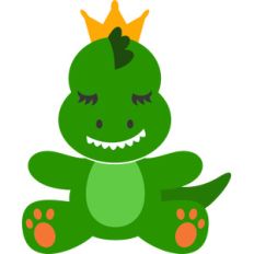 t-rex and crown