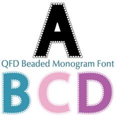 qfd beaded monogram font