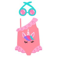 unicorn baby swimsuit