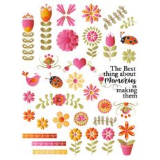 folk art three planner stickers