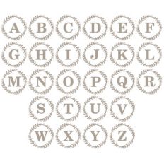 monogram set with wreath