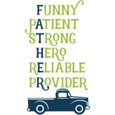 father word art truck