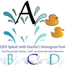 qfd splash (with duckie!) monogram font