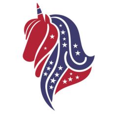independence day unicorn shape